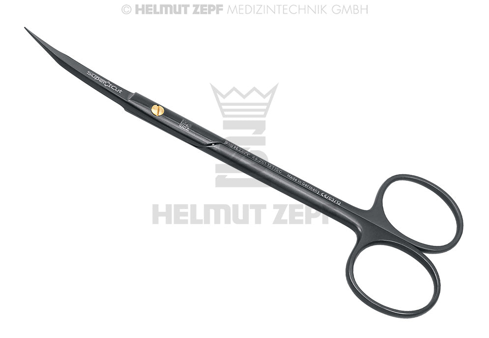 GOLDMAN-FOX, GINGIVECTOMIE-SCHERE, GEBOGEN, 13 CM, SUPERCUT TITAN-ALUMINIUM-NITRIT BESCHICHTET