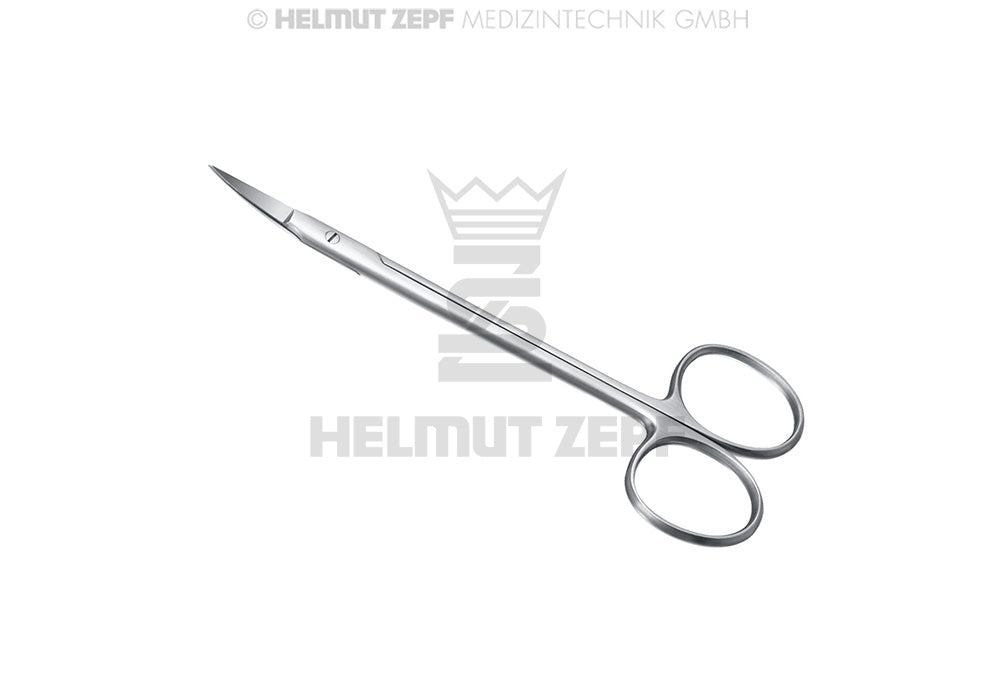 ZAHNFLEISCHSCHERE MIT MIT VERJÜNGTEN SPITZEN GEBOGEN, 12 CM