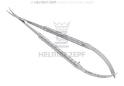 MIKRO-FEDERSCHERE MIT MIKROVERZAHNUNG, SPITZ - SPITZ, LEICHT GEBOGEN, EXTRA DELIKAT, 16 CM
