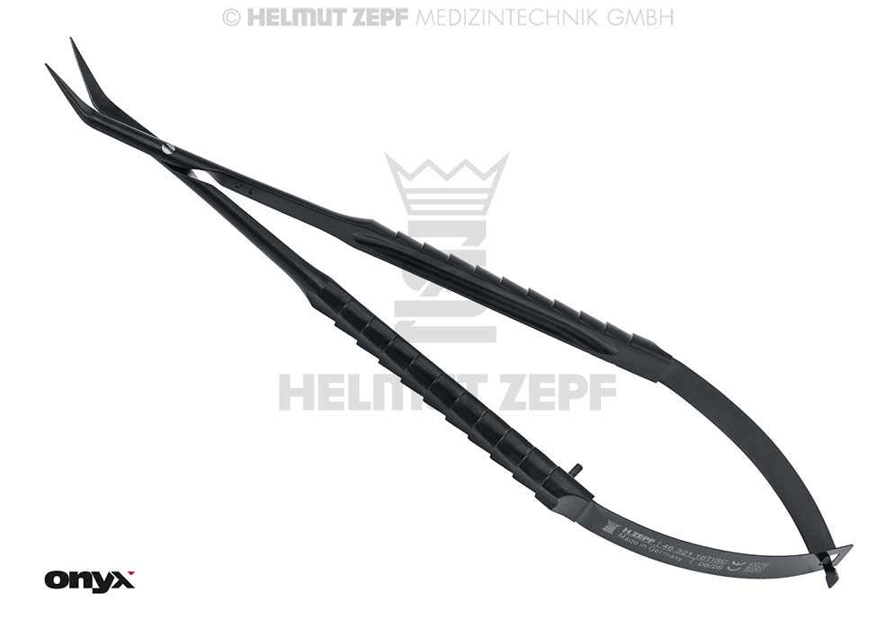 MIKRO-FEDERSCHERE, 16 CM, MIT MIKROVERZAHNUNG, ZEPF-LINIE 45 ° GEWINKELT