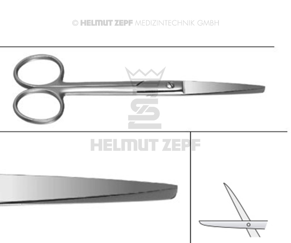 CHIRURG. SCHERE, GERADE, STUMPF/SPITZ, 14,5 CM, FIG. 2