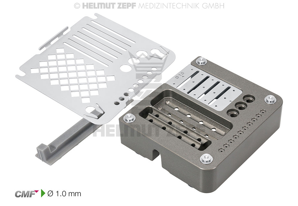 Cmf Set Box Kompakt Ø1,0mm Stahlschraube mit Schraubendreher, Klinge, Kernloch- Bohrer, Pin-applicator und