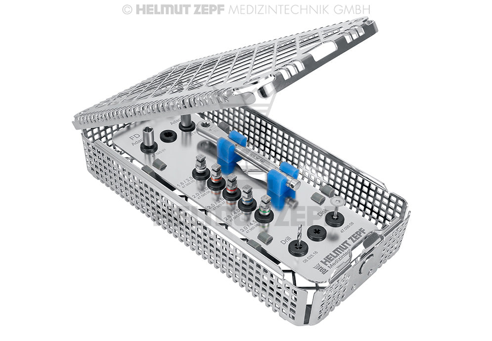 BONE EXPANDER SYSTEM SET BESTEHEND AUS EXPANDERSCHRAUBEN, MIT ZUBEHÖR IM WASCHKORB 1/3