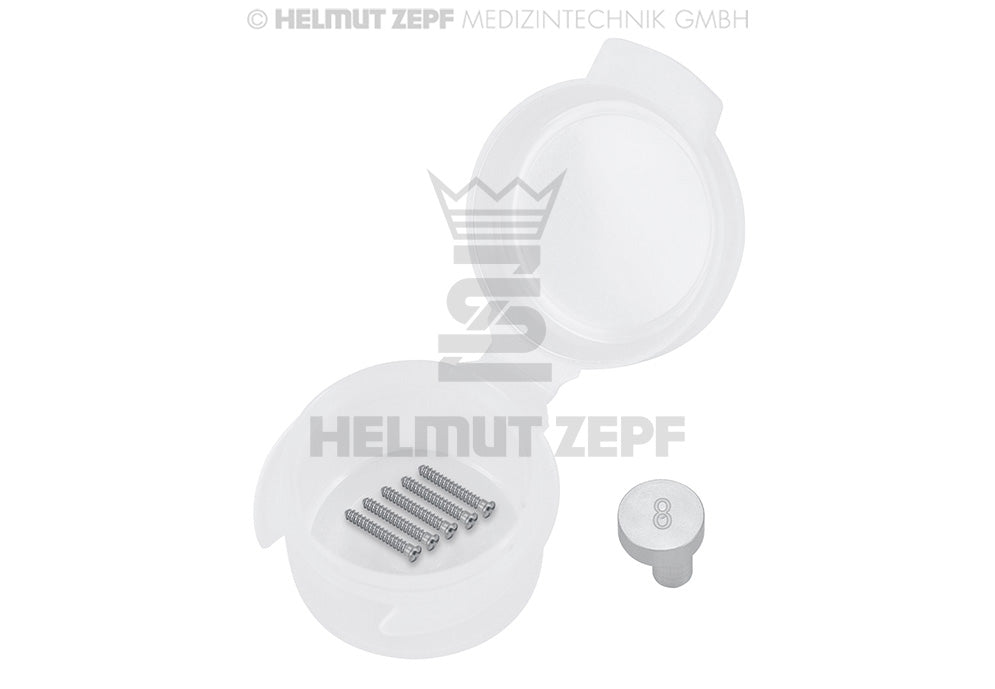 Cms, Titan Mikroschraube Ø 1,2 X 8 Mm Kreuzschlitz, Grau Anodisiert (vp-einheit 5 Stück)