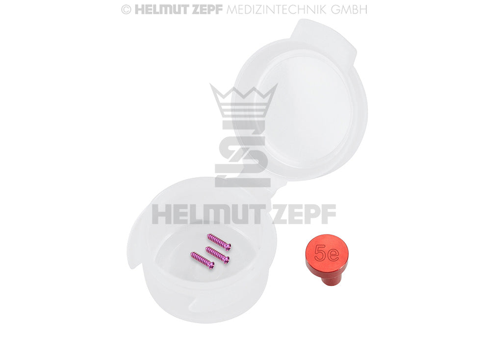 Cms, Emergency Titan Mikroschraube, Ø 1,4 X 5 Mm, Kreuzschlitz, Rot Anodisiert, (vp-einheit 3 Stück)