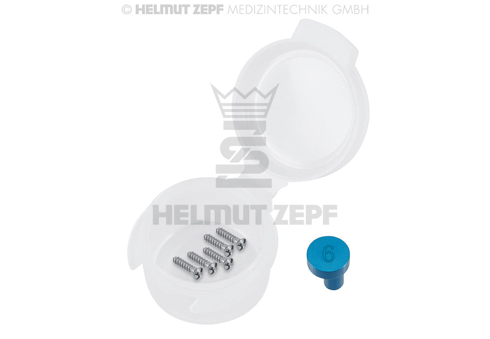MS, TITAN MIKROSCHRAUBE Ø 1,5 X 6 MM KREUZSCHLITZ, BLAU (VP-EINHEIT 5 STÜCK)