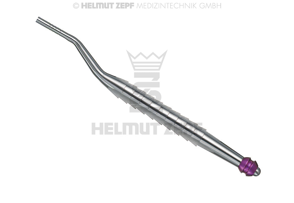 OSTEOTOMIEINSTRUMENT KONKAV, GEWINKELT, Ø 3,4 / 3,8 MARKIERUNG ROT