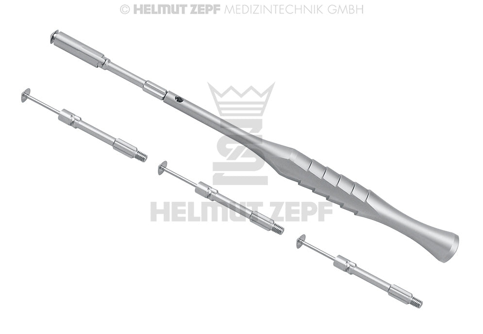 BONE-SCRAPER II, GERADE, Ø6, INKL. 3 ST. ERATZKLINGEN, ZEPF-DESIGN