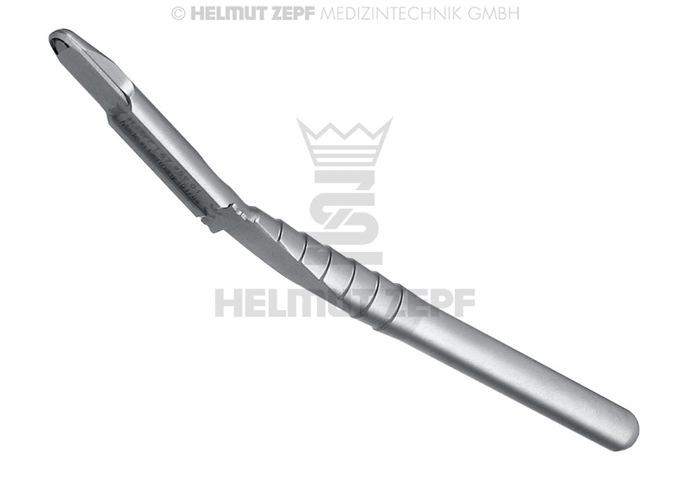 BONE SCRAPER Ø 10MM, 156 MM ZEPF-LINE GEBOGEN 20°, WIEDERVERWENDBAR