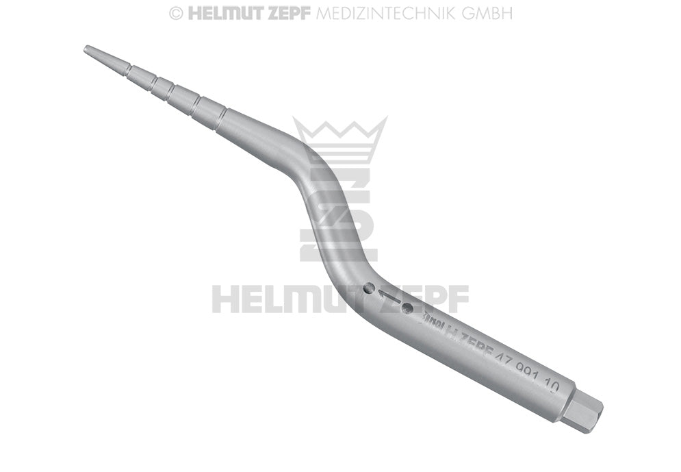 OSTEOTOMEINSATZ ANGULIERT GRÖßE 1, KONISCH Ø1MM - 3MM, KONVEX SCHAFT Ø3MM, GRADUIERUNG 5/8/10/13/16MM