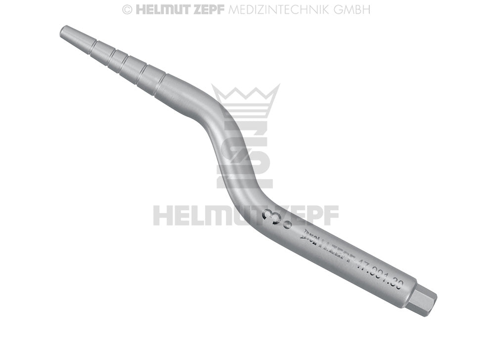 OSTEOTOMEINSATZ ANGULIERT GRÖßE 3, KONISCH Ø 2MM-4MM, KONVEX SCHAFT Ø4MM, GRADUIERUNG 5/8/10/13/16MM