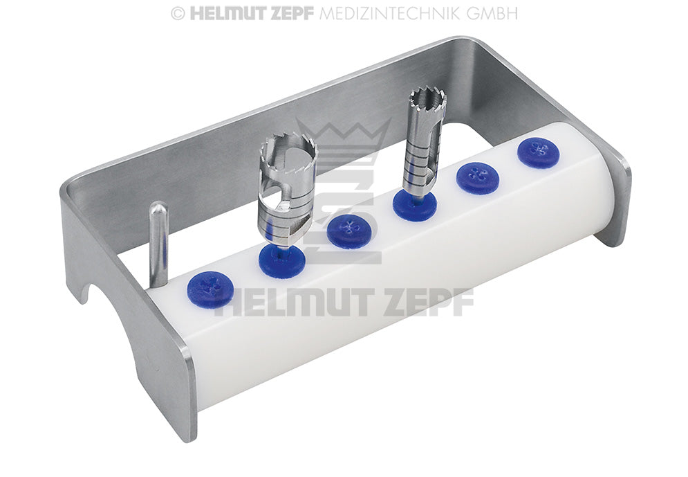 Bohrerständer für 6 Trepanbohrer Träger aus Teflon, 60° Einrastung 8,5 Cm für Neues Design