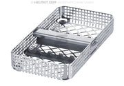 WASCHRAHMEN  1/3 SIEBTRAY FÜR 5 INSTRUMENTE, MIT 2 SILIKONSTREIFEN UND NIEDERHALTER, 178 X 90 X 24 MM