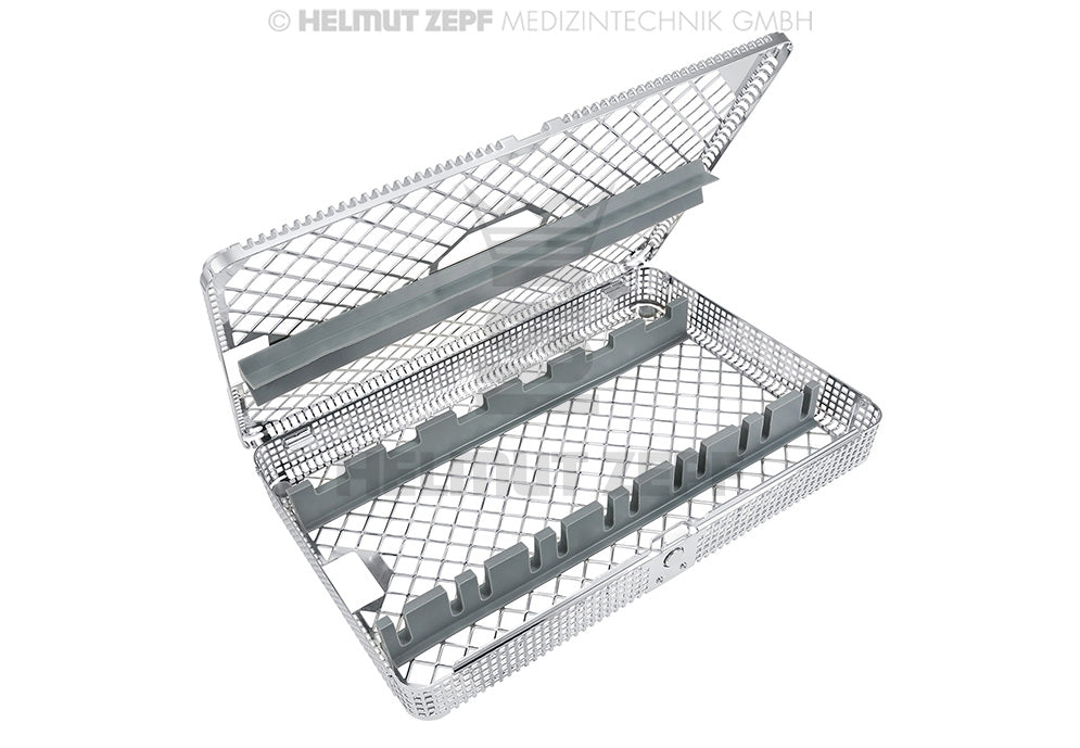WASCHKORB MIT DECKEL, GRÖßE1/1, 278X178X37MM, INDIVDUAL EINTEILUNG FÜR 6 STÜCK XCISION, ODER EXLOG