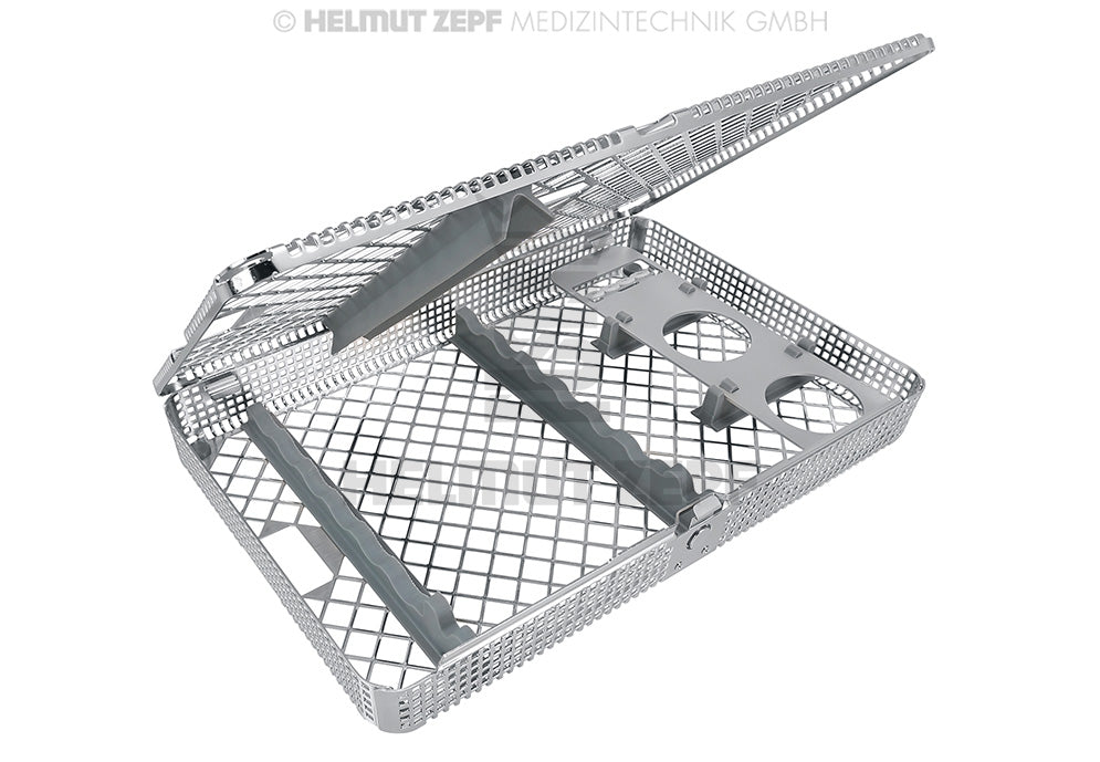 WASCHKORB 1/1 MIT UNIVERSAL INSTRUMENTENAUFLAGEN QUER ZUR UNTERBRINGUNG Z.B. FOLGENDER ARTIKEL: