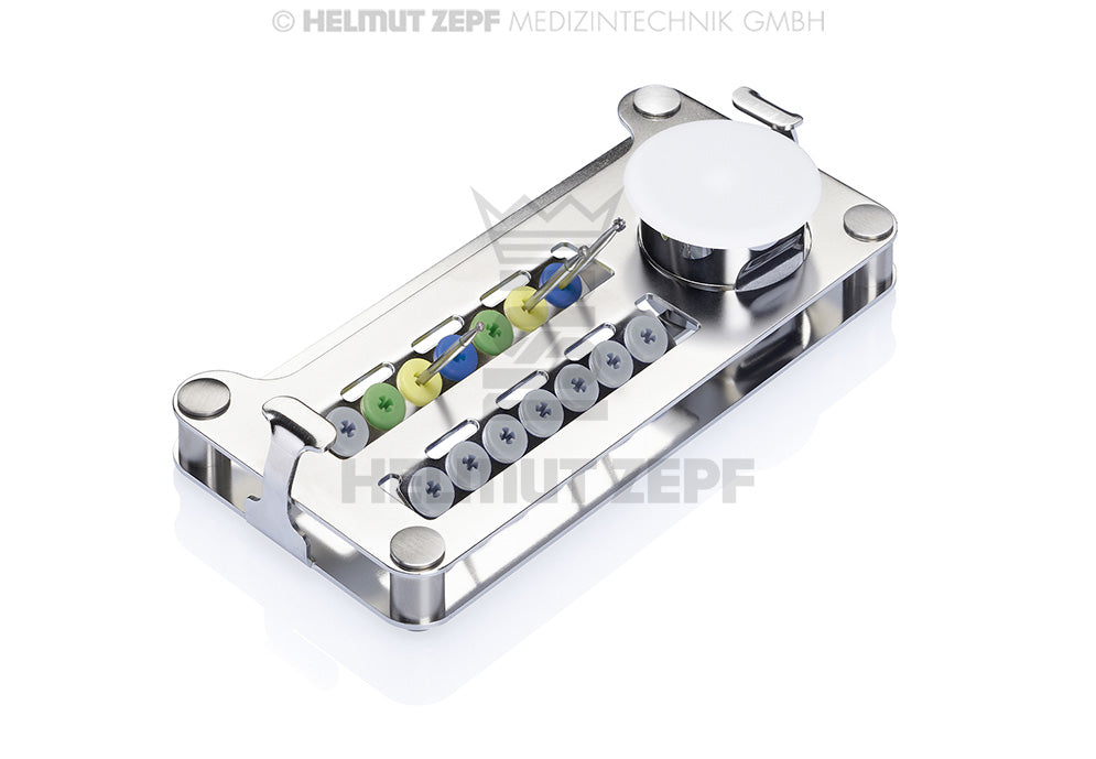 Instrumenten Rack Größe 1/3 zur Universellen Aufnahme von 1 Medizin- Becher und 14 Rotierenden Instrumenten