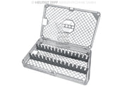 WASCHKORB 1/1 MIT UNIVERSAL INSTRUMENTENAUFLAGEN FÜR 15 INSTRUMENTE LÄNGS