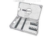 WASCHKORB 1/1 MIT UNIVERSAL INSTRUMENTENAUFLAGEN FÜR 10 INSTRUMENTE LÄNGS UND 5 INSTRUMENTE QUER 1 SCHERE